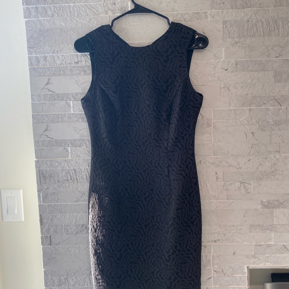 Zara black open back dress